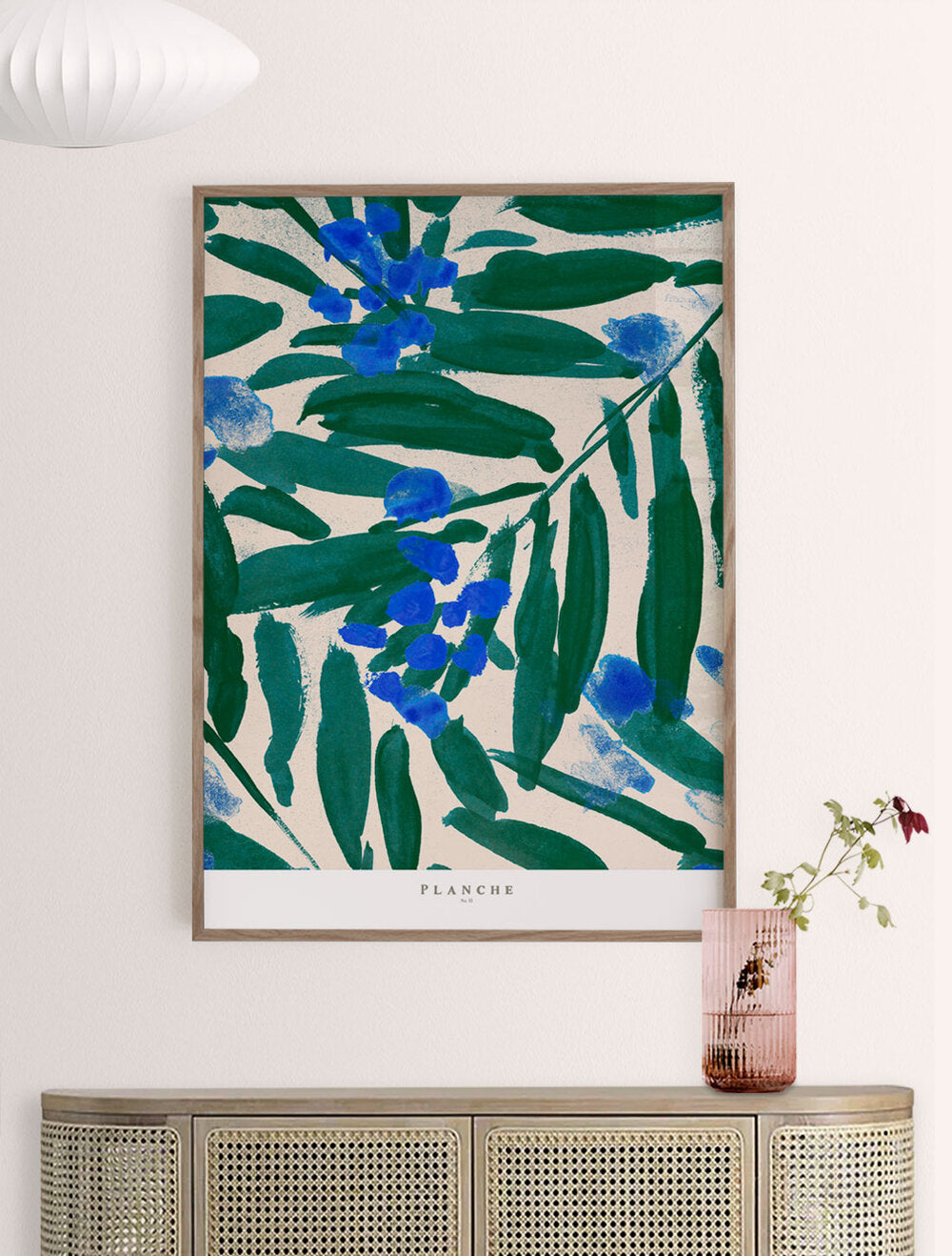 Planche 11 plakat, grøn/blå - 50x70 cm